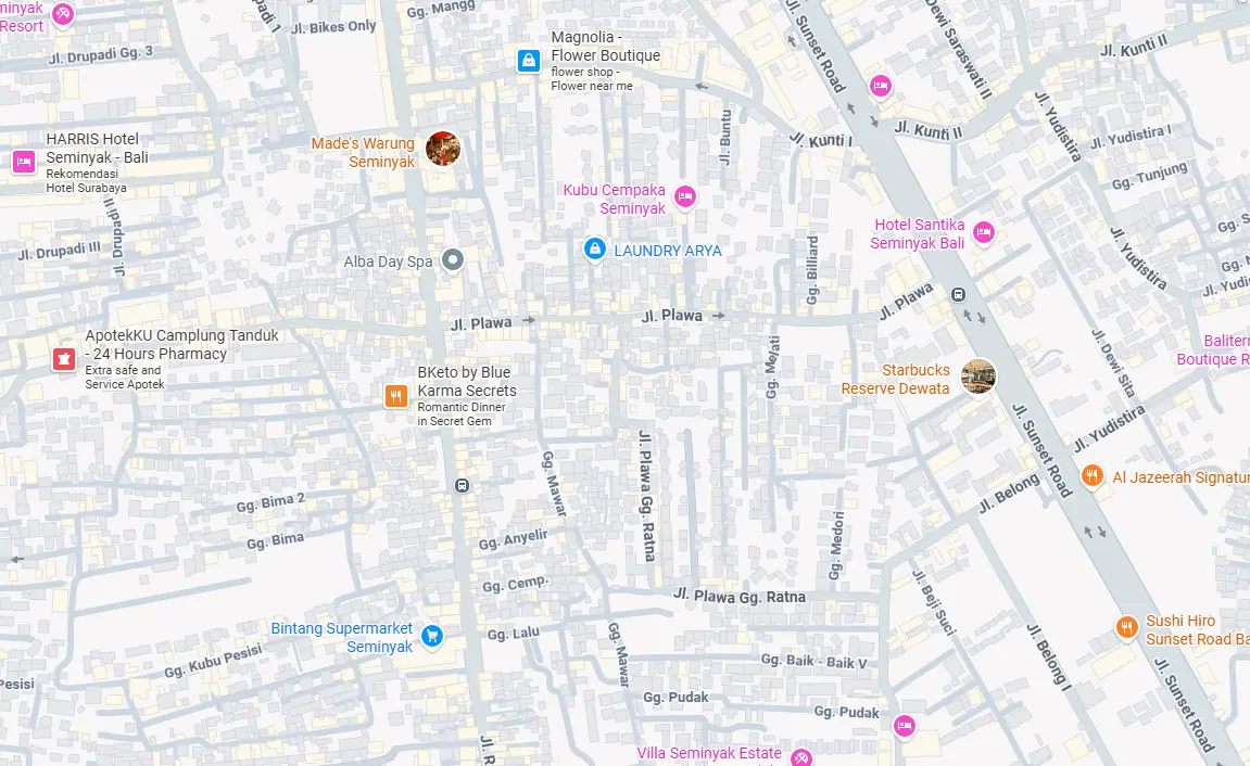 Lokasi BaliBloom di Google Maps